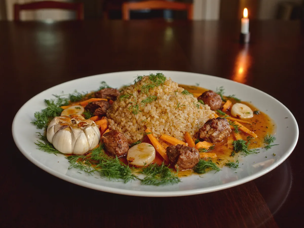 Азербайджанский плов с курицей