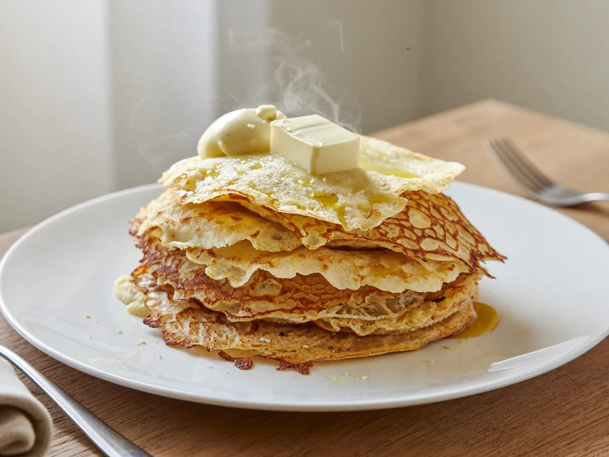 Блины с кунжутом