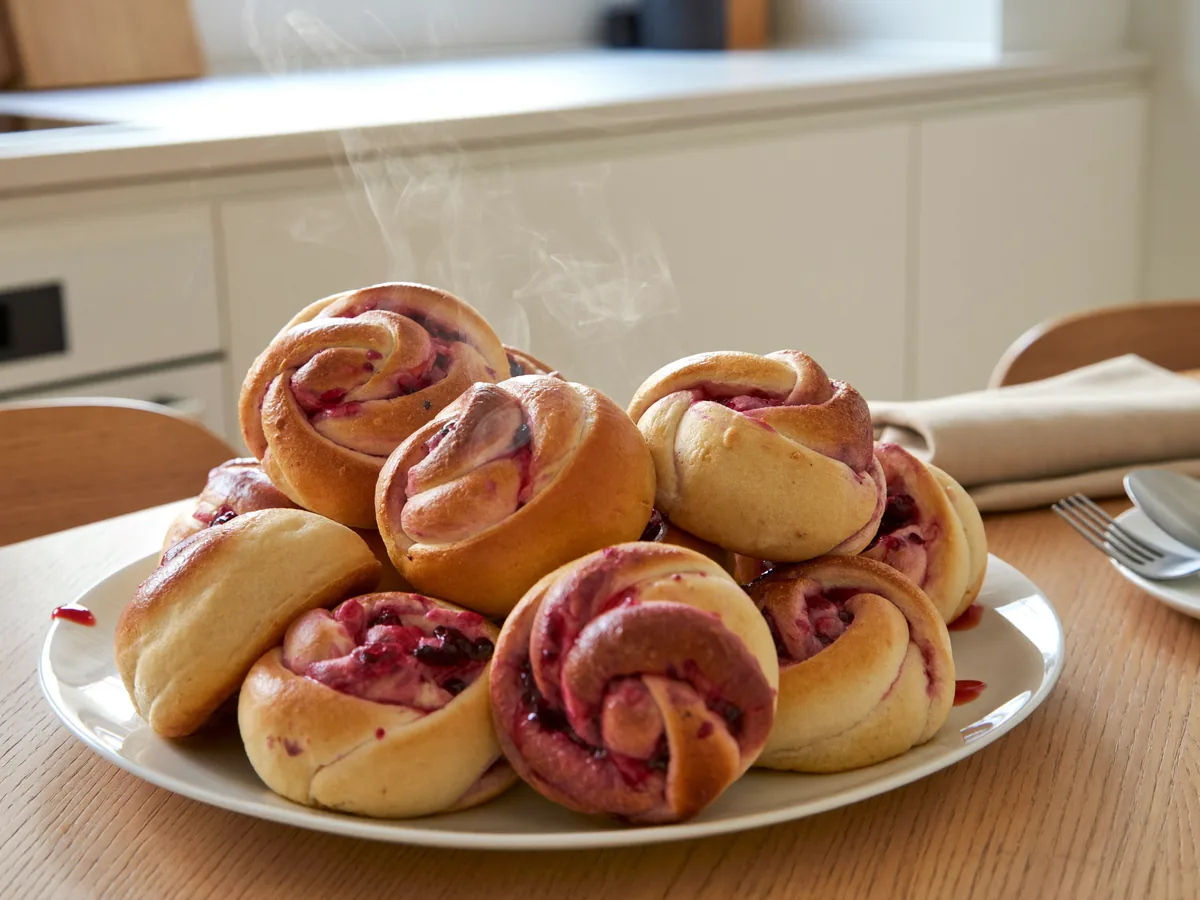 Булочки с клюквой