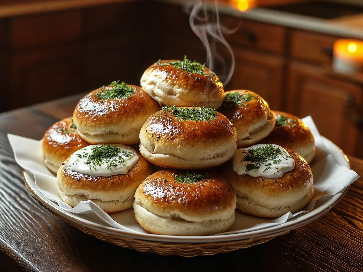 Булочки в сметанной заливке