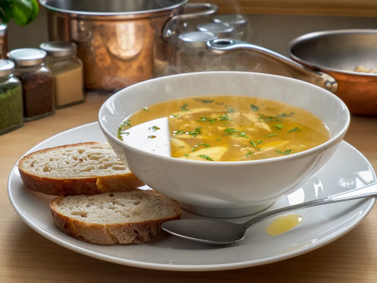 Бульон из домашней курицы