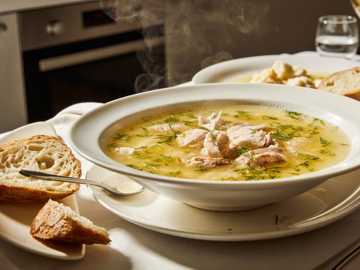 Бульон из куриных лапок