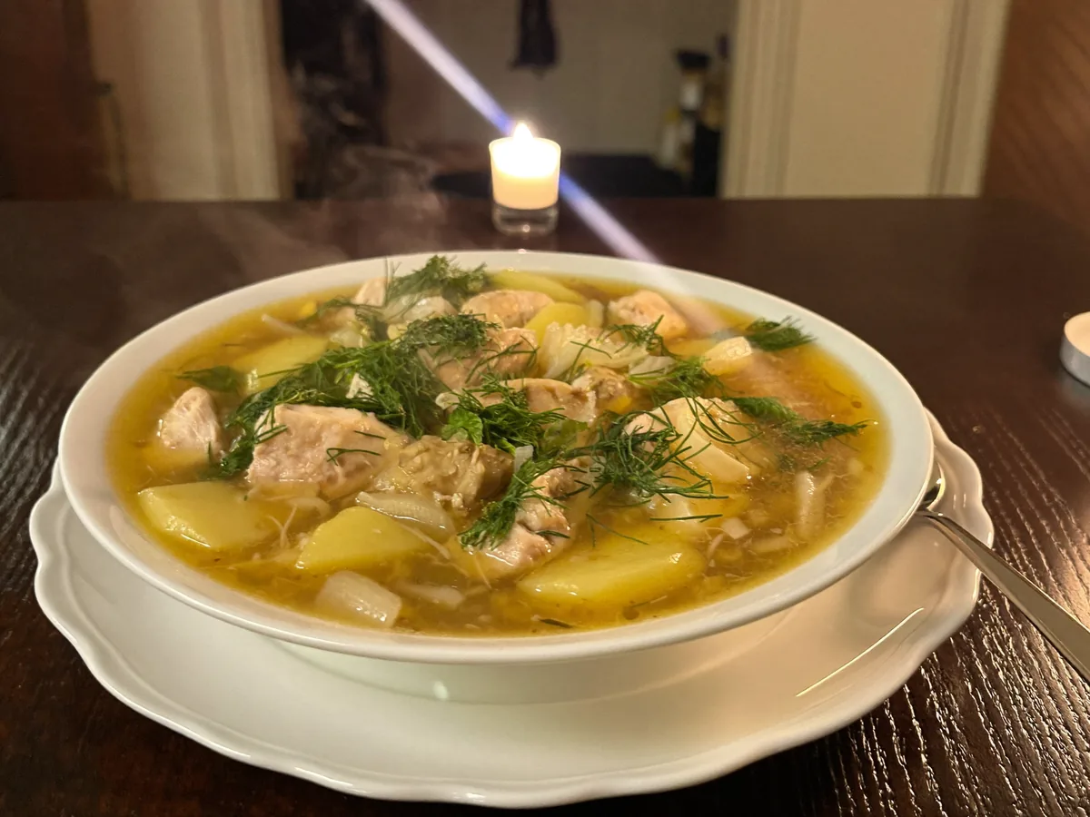 Чечевичный суп с курицей