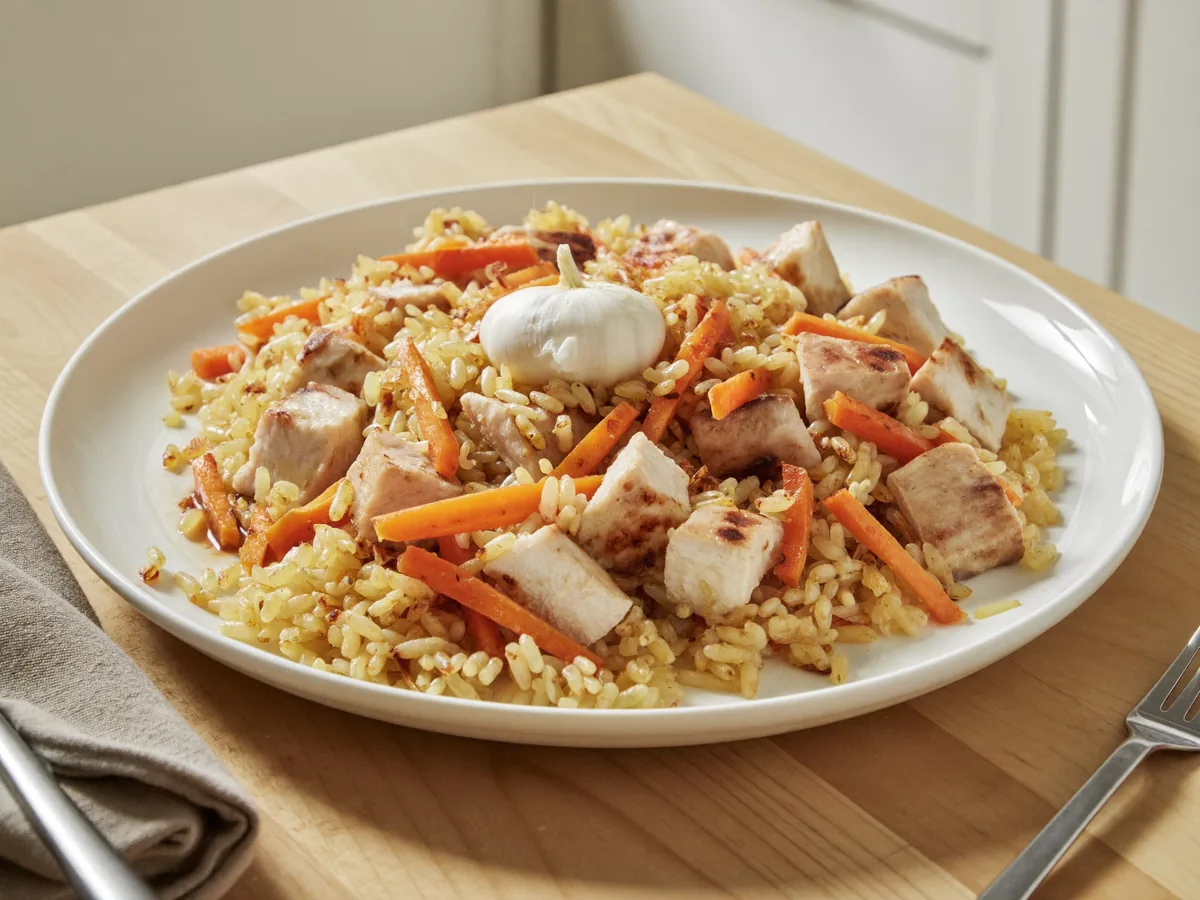 Детский плов с курицей