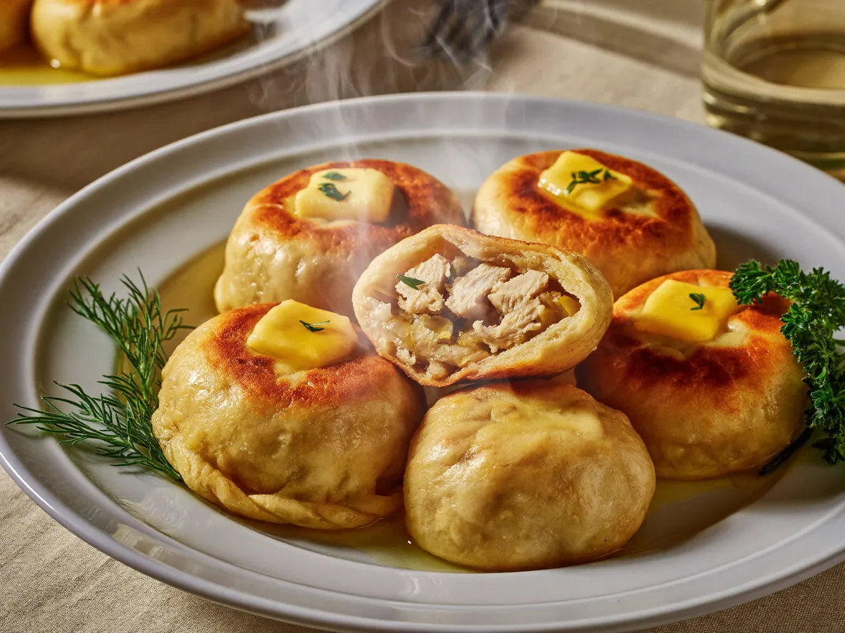 Диетические пельмени с курицей