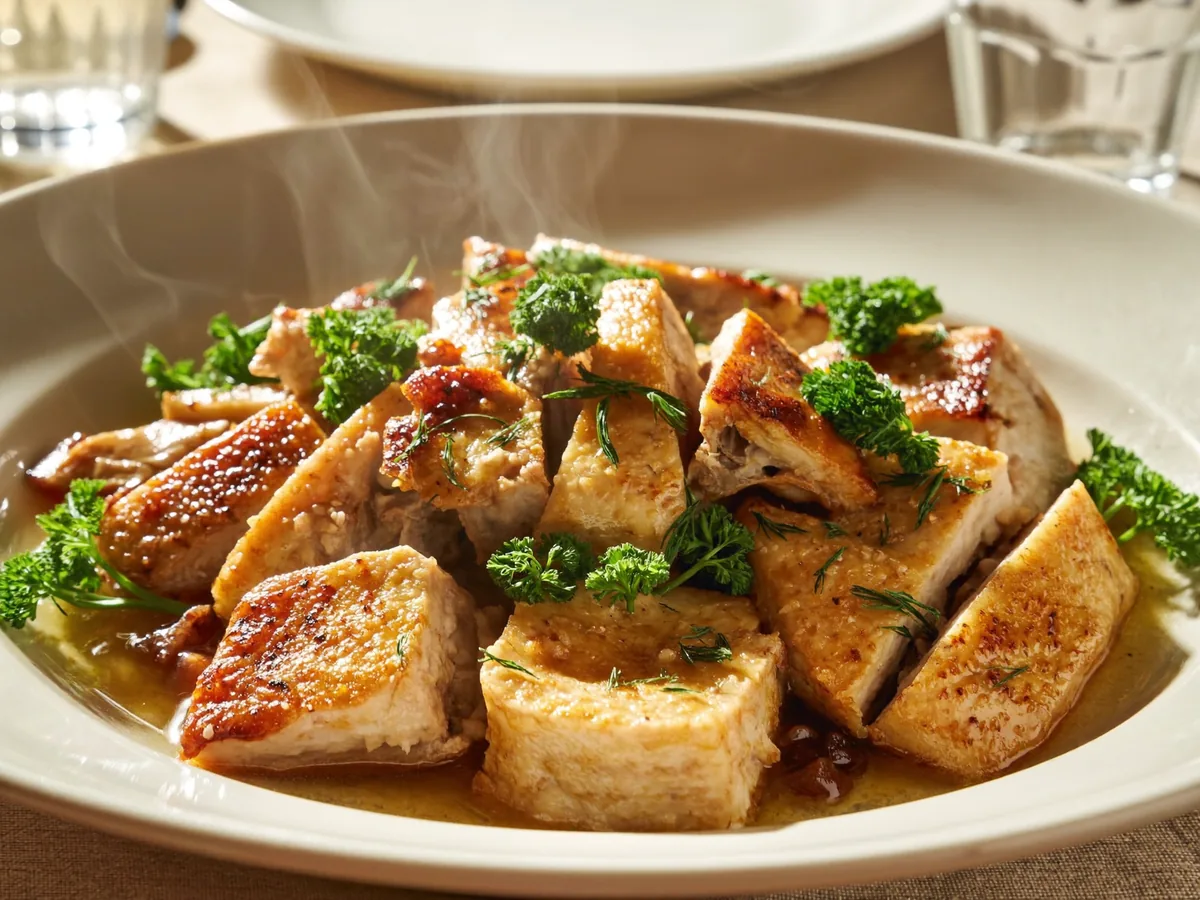 Фаршированная куриная кожа