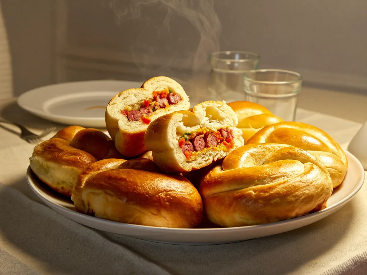 Фаршированные булочки в духовке