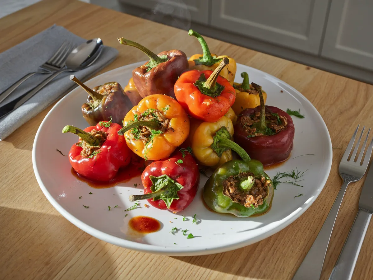 Фаршированные перцы с мясом в духовке