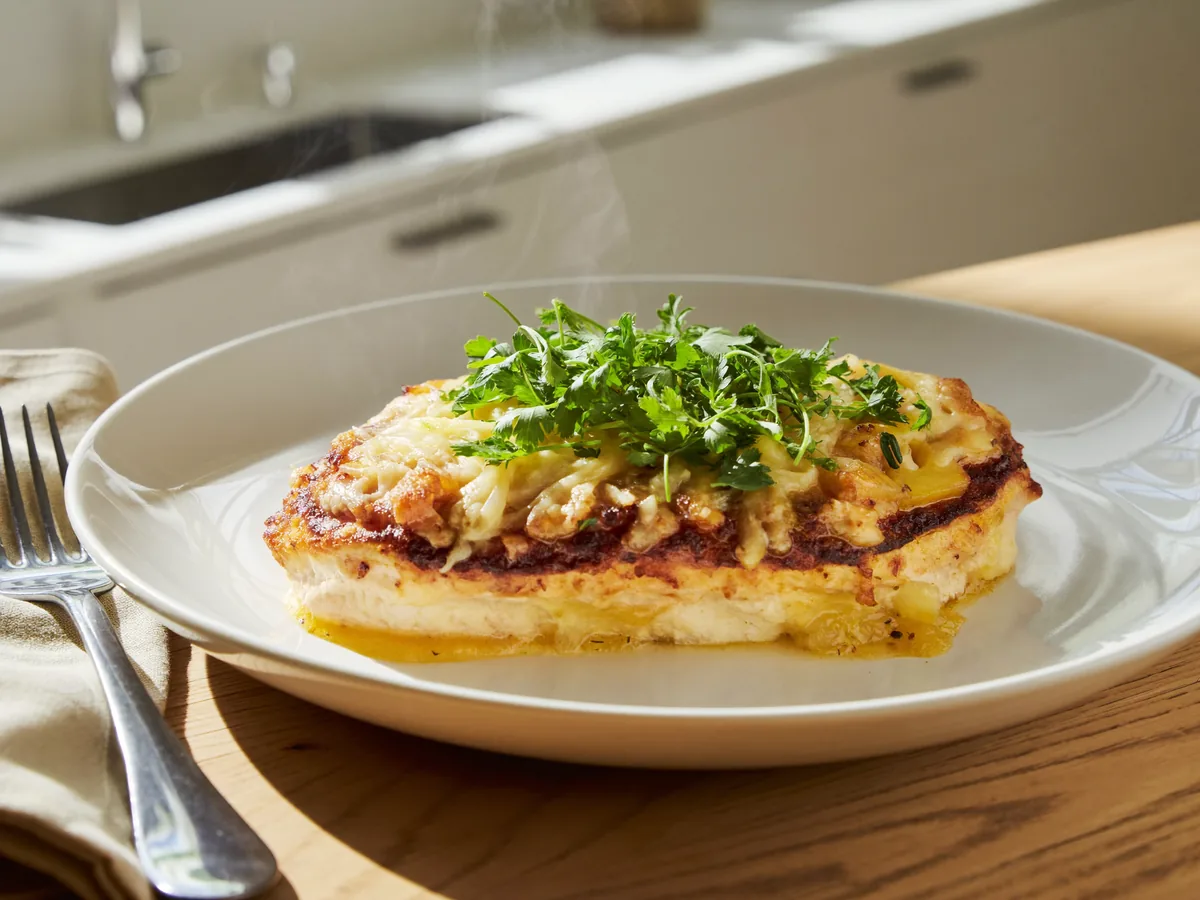 Фаршированный ананас с куриными грудками