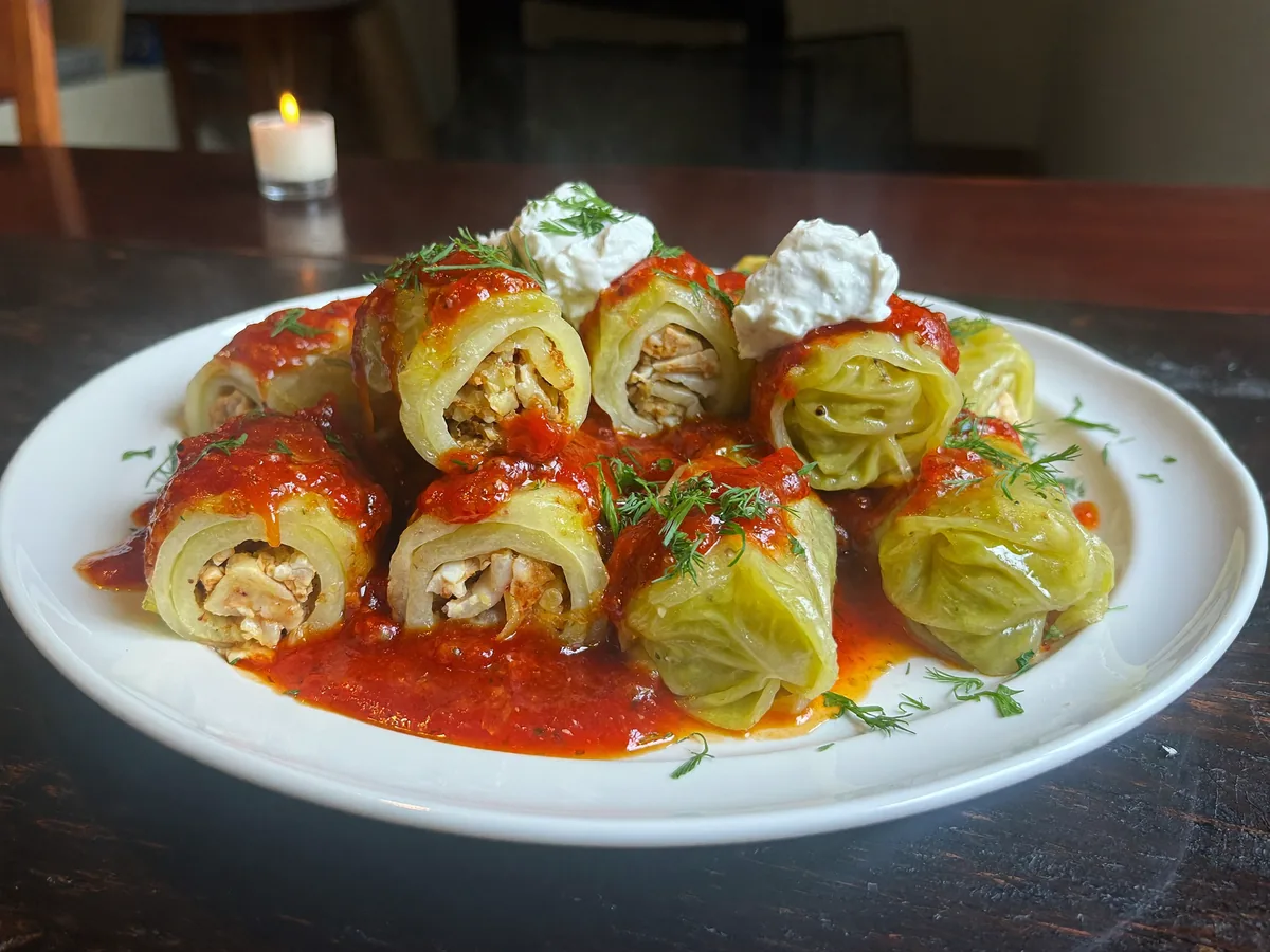 Голубцы с макаронами