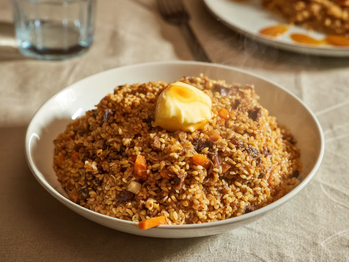 Гороховая каша с тушёнкой