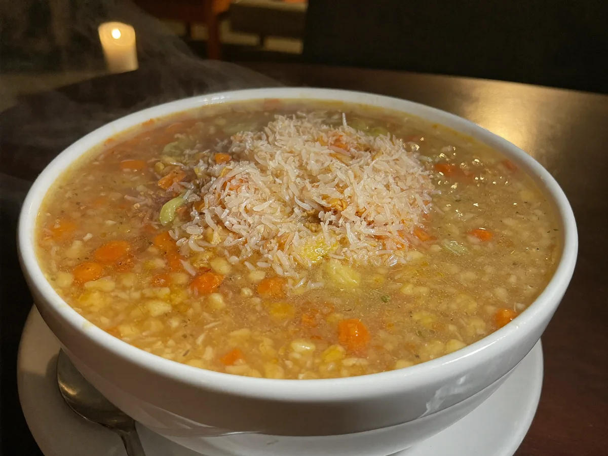 Гороховый суп с рисом