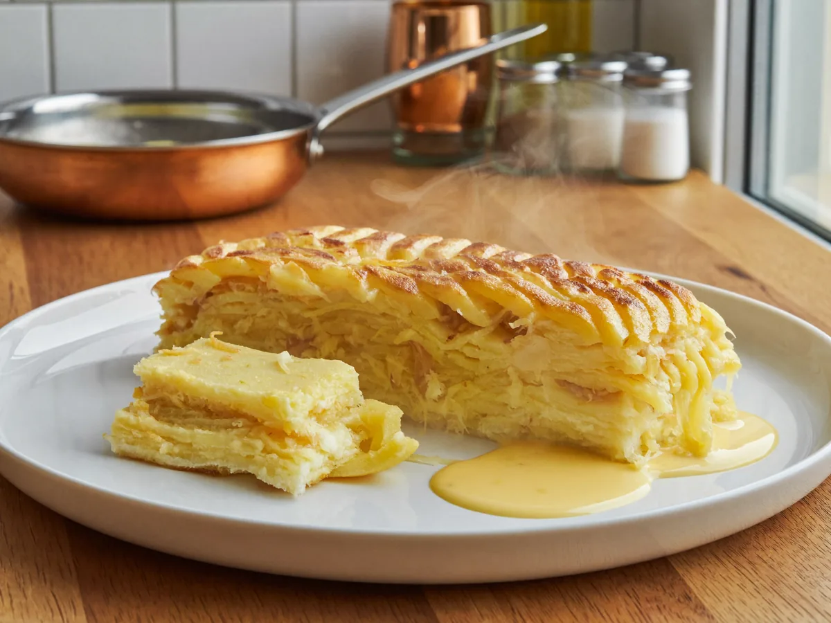 Гратен картофельный с лисичками