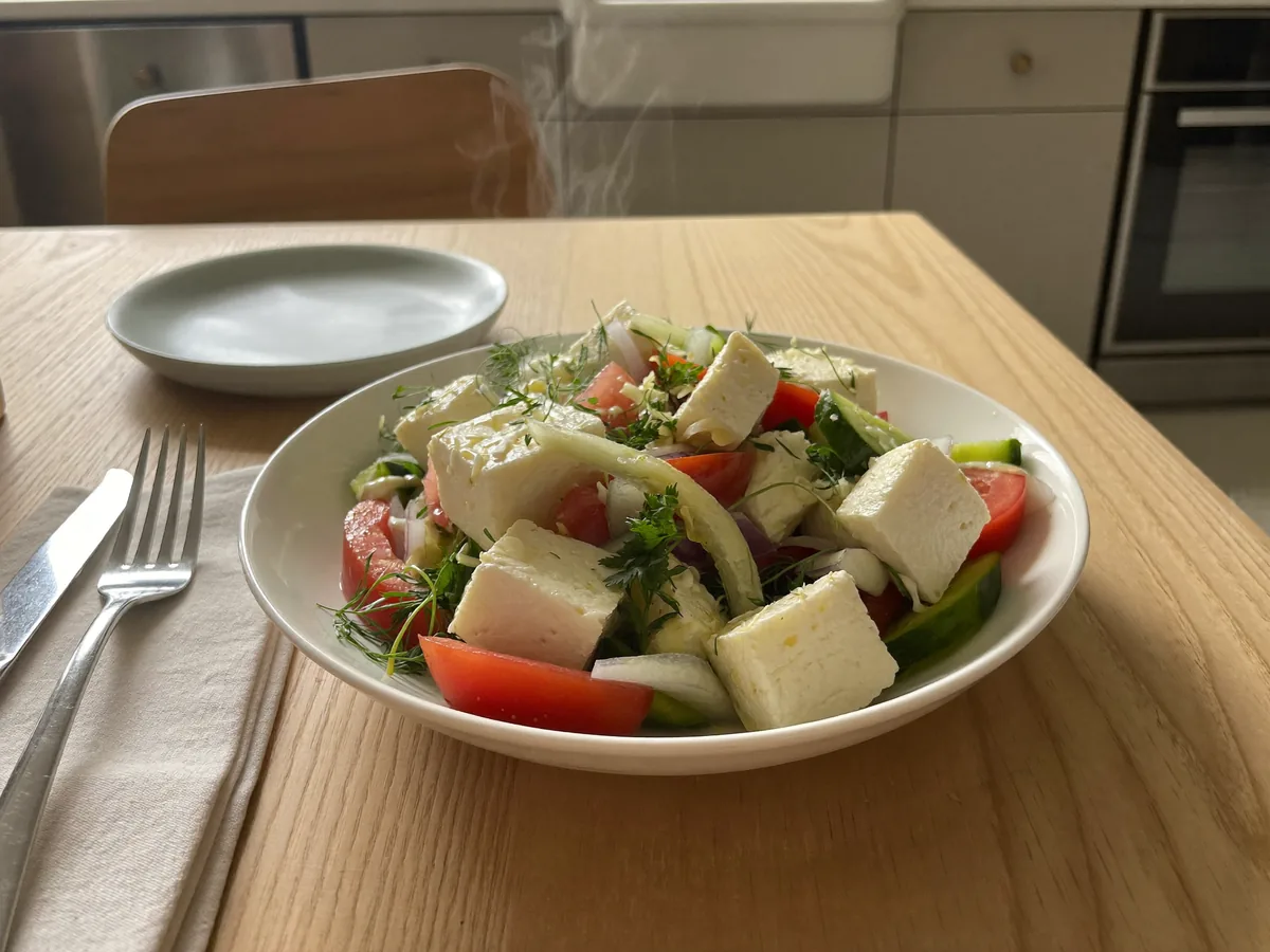 Греческий салат с сыром фета