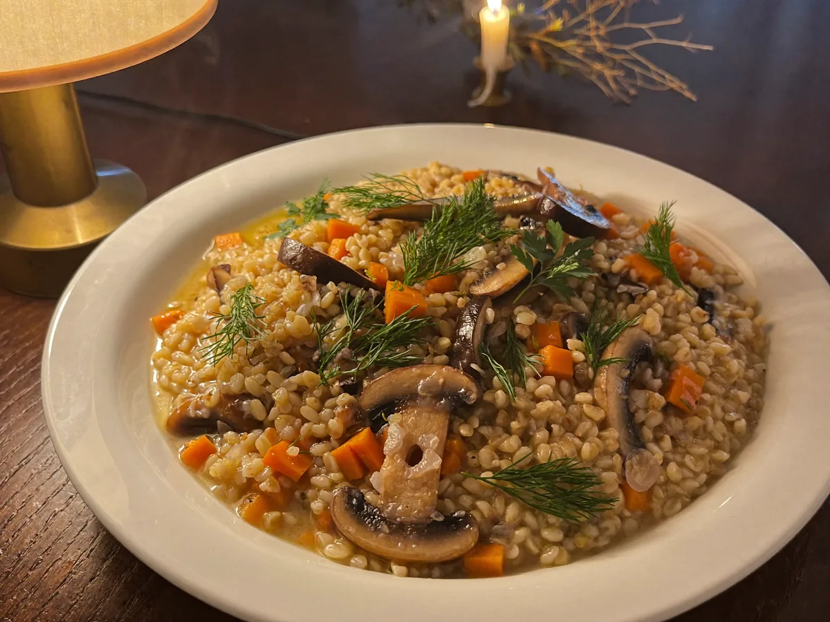 Гречка с грибами (шампиньонами)