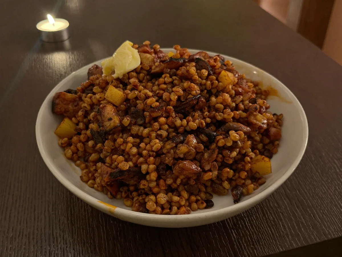 Гречневая каша с картошкой