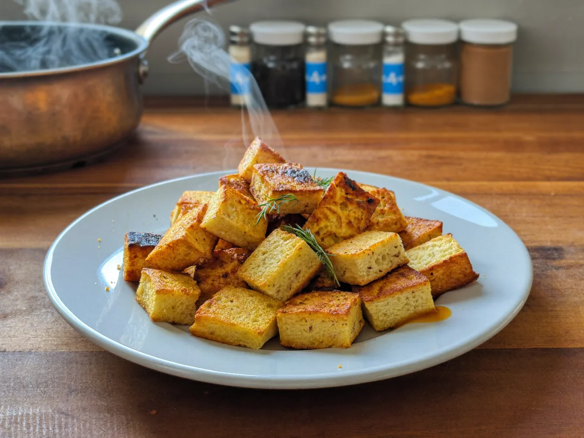Гренки из белого хлеба с яйцом