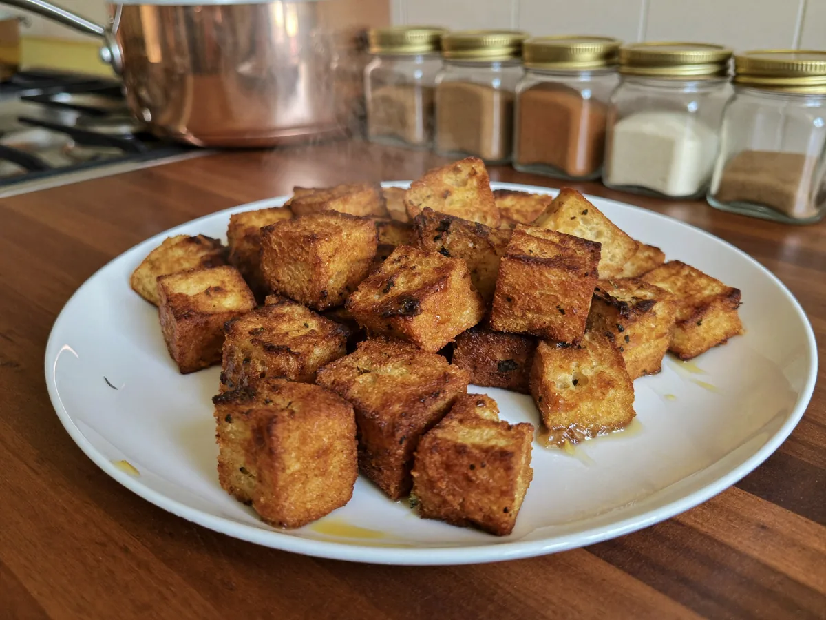 Гренки на кефире и яйцах