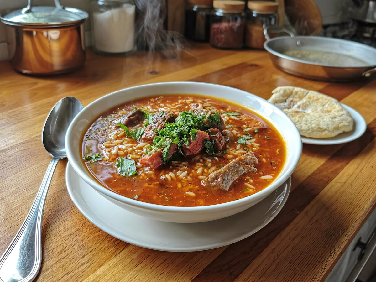 Харчо из мяса барана с маргарином