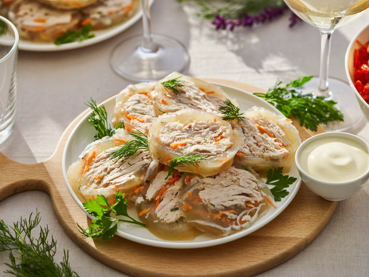 Холодец из куриной грудки