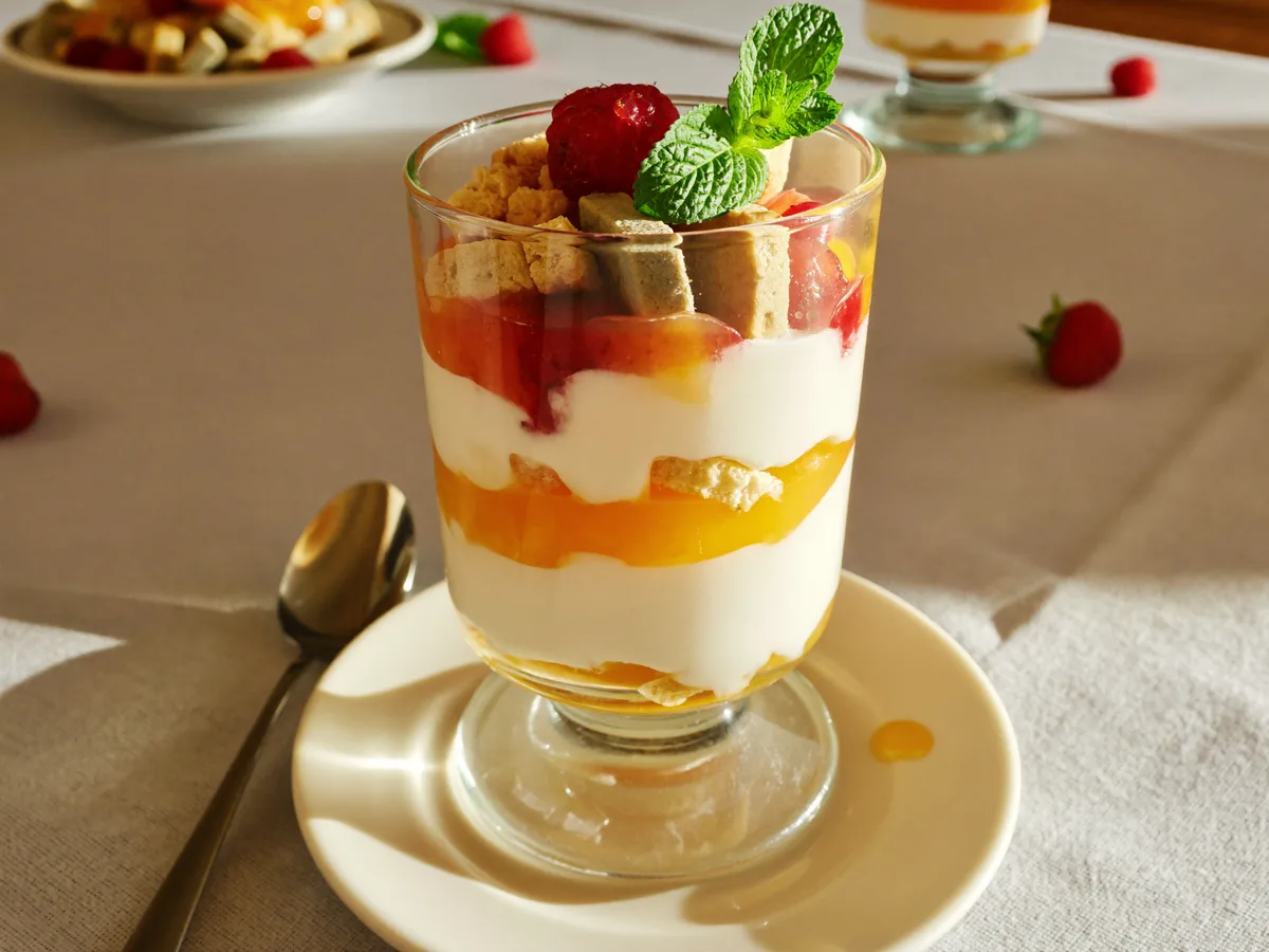 Хурма с манго (десерт)