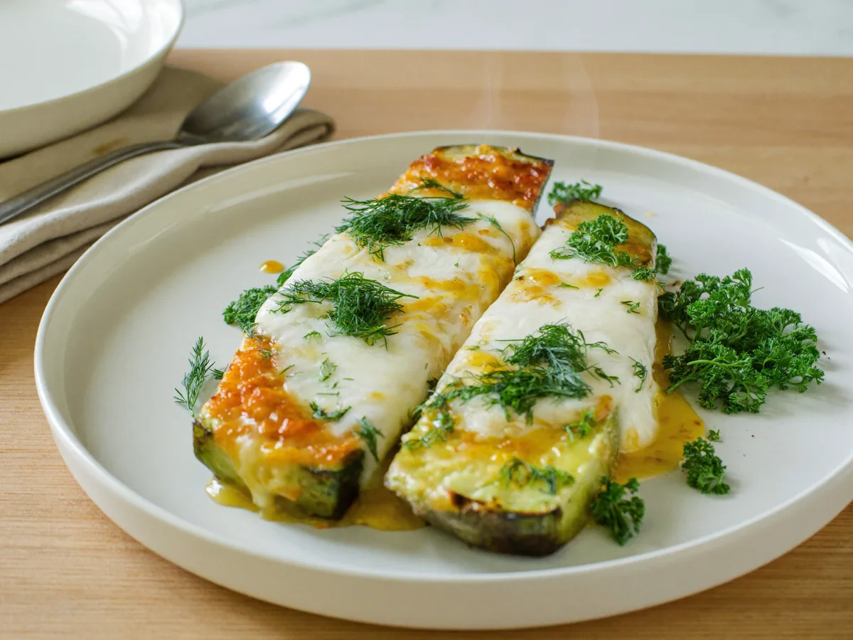 Кабачки в сметане в духовке с сыром