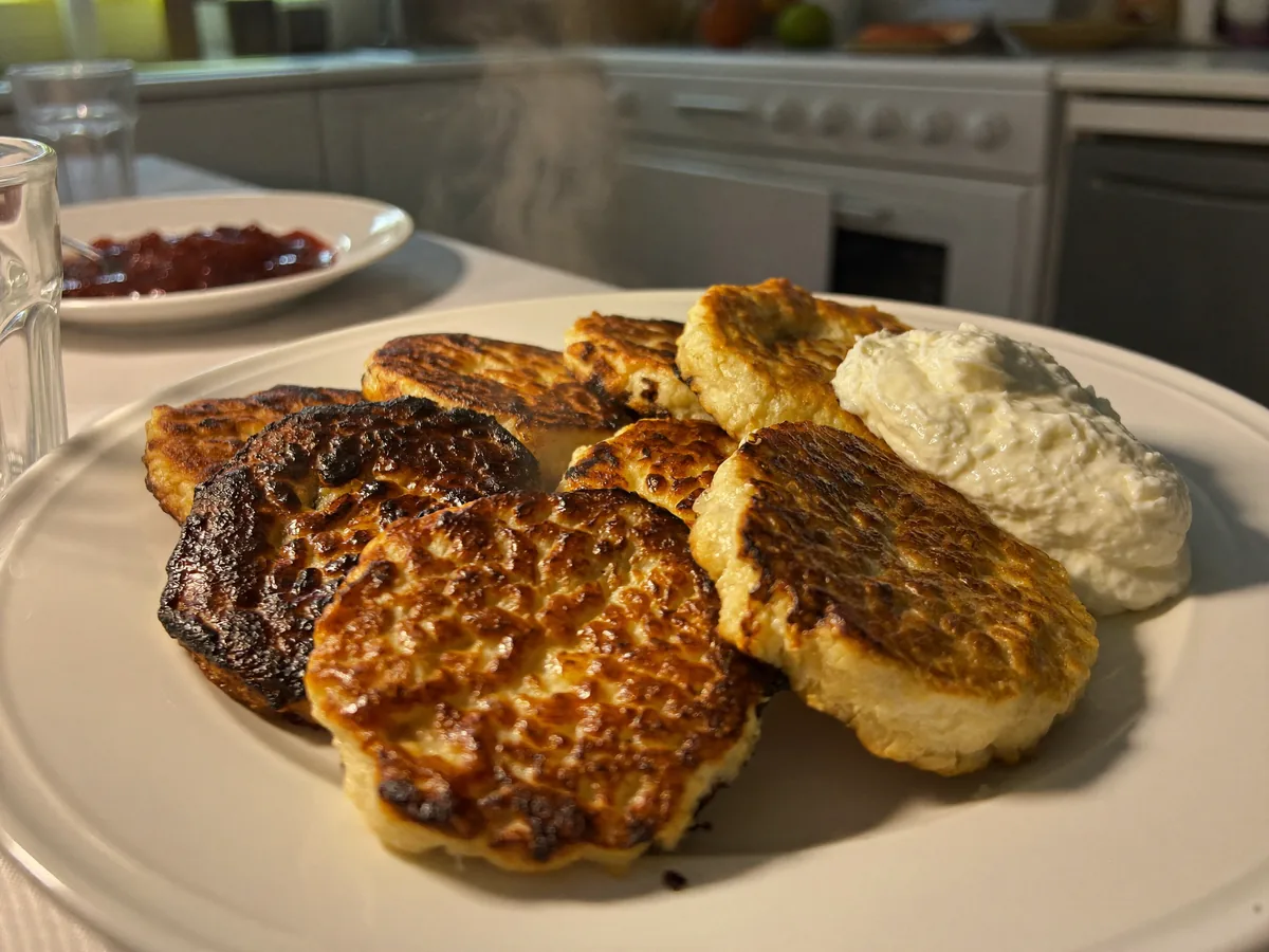 Кабачковые оладьи с луком