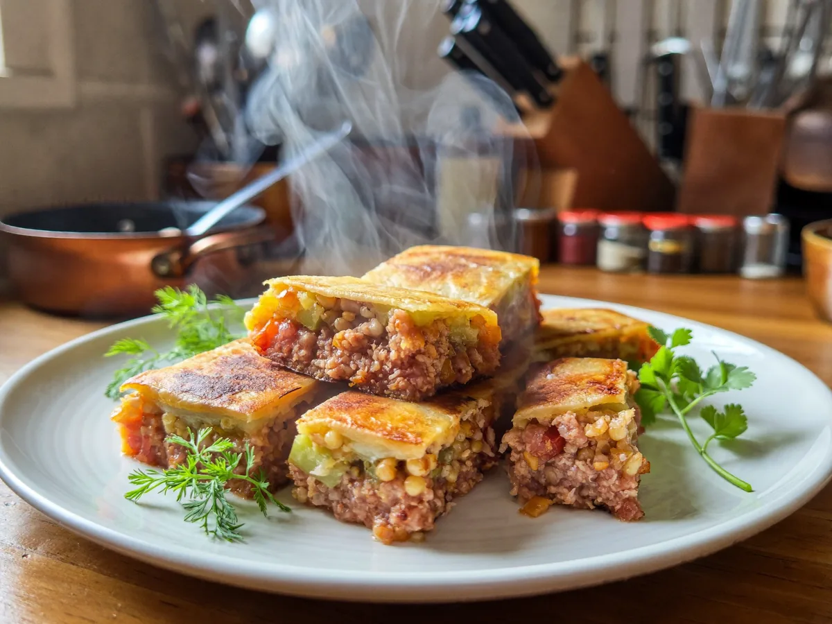 Кабачок с фаршем и булгуром, запеченный в духовке целиком