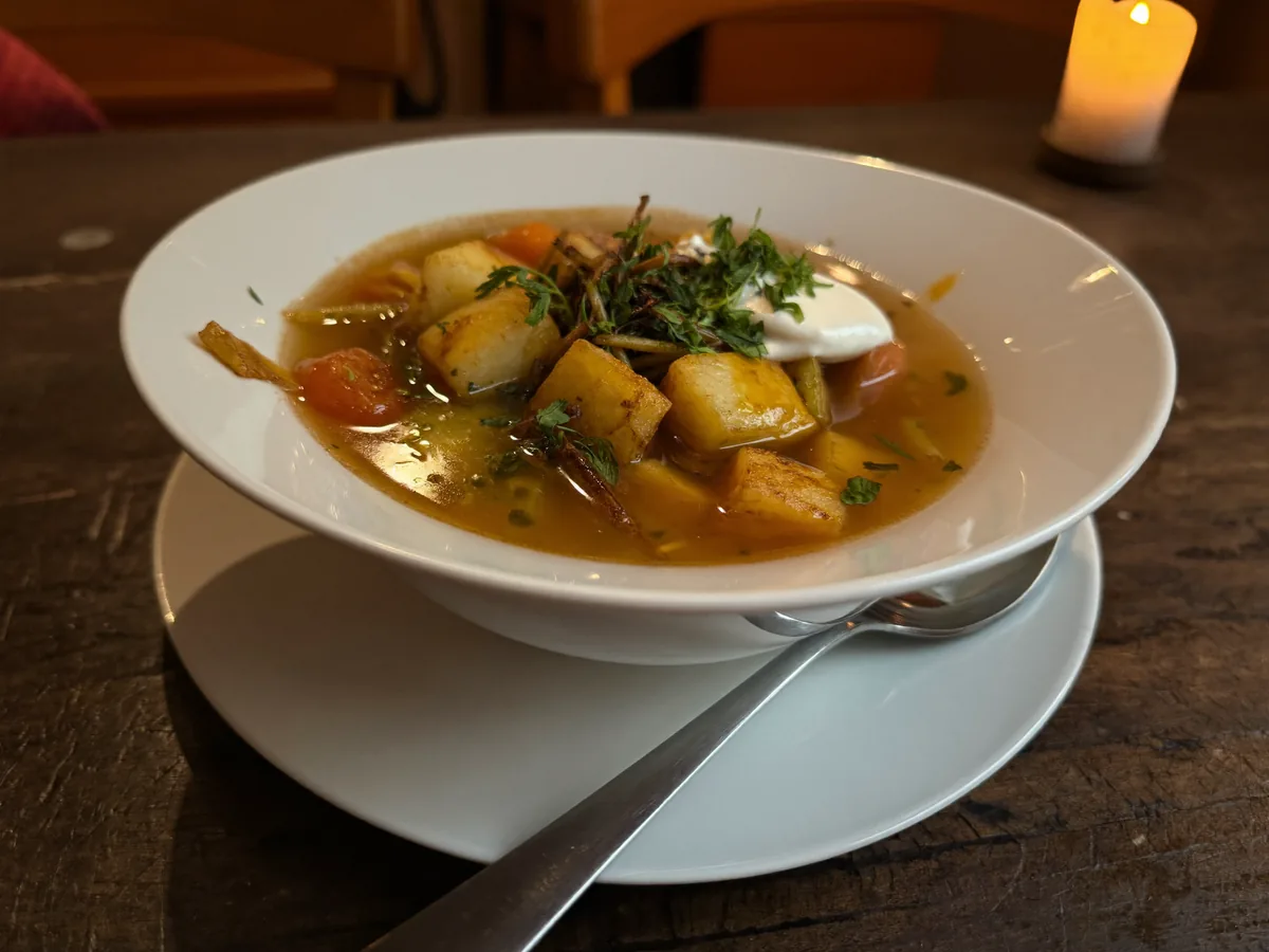 Картофельно-томатный суп