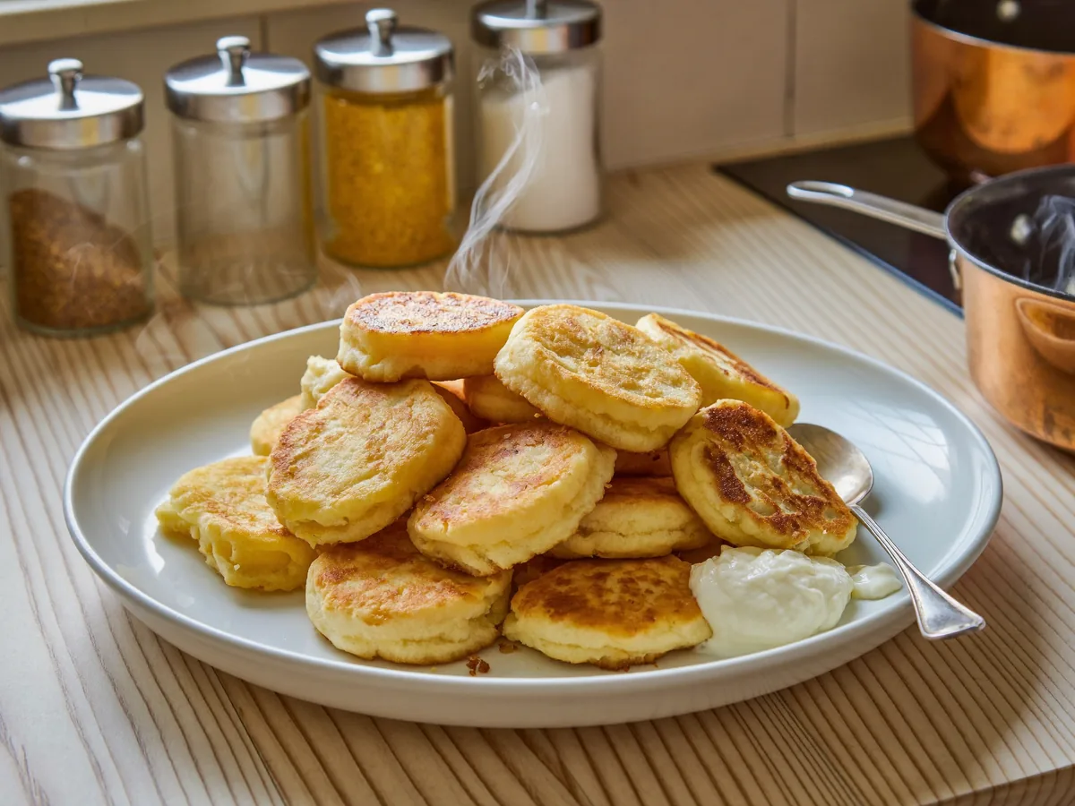 Картофельные драники с курицей и сыром