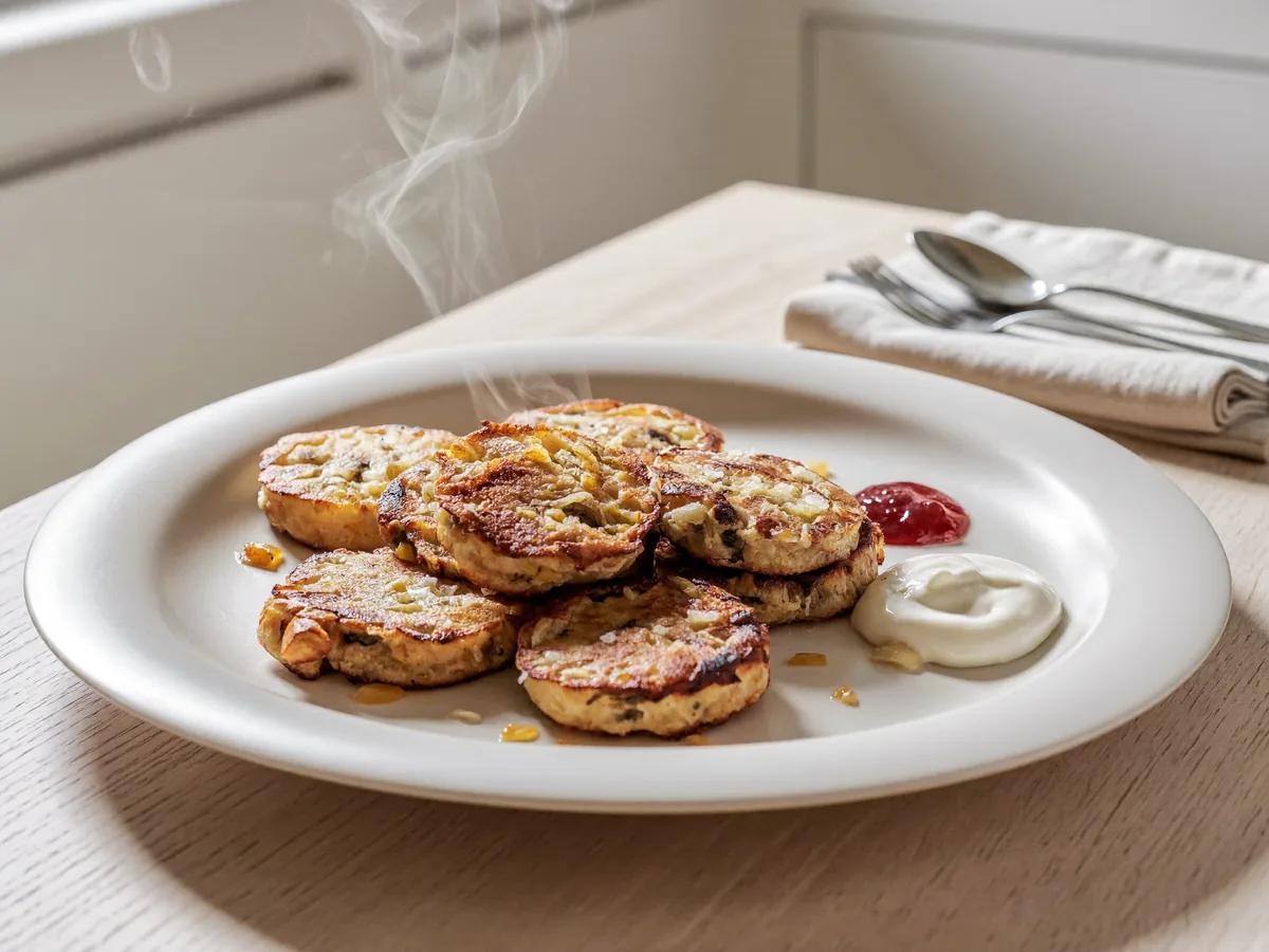 Картофельные драники с шампиньонами