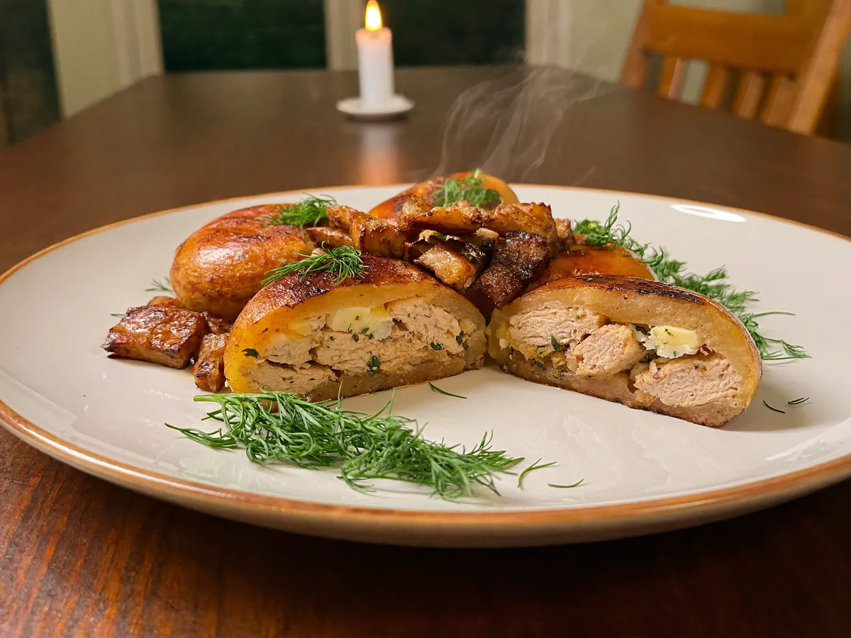 Картофельные зразы с курицей