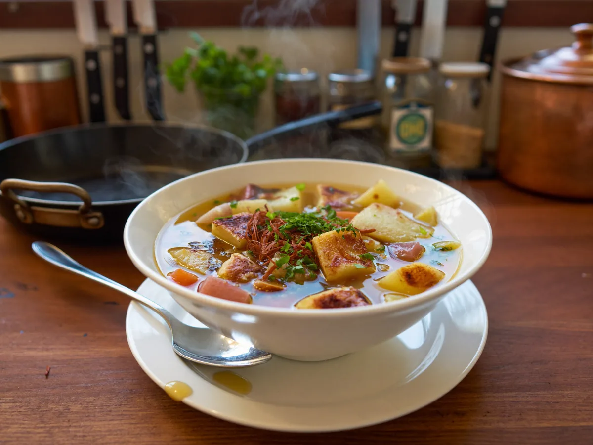 Картофельный суп с горохом