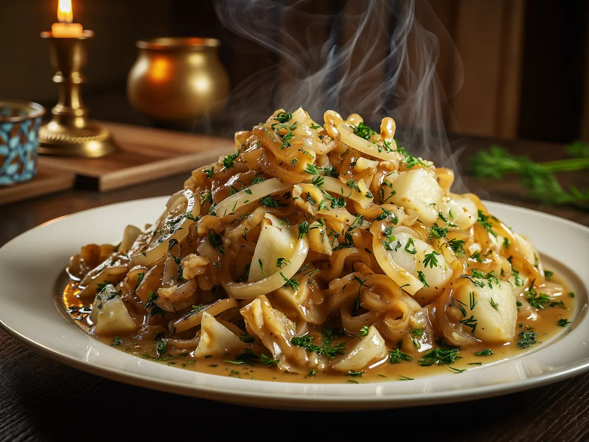 Картошка с квашеной капустой
