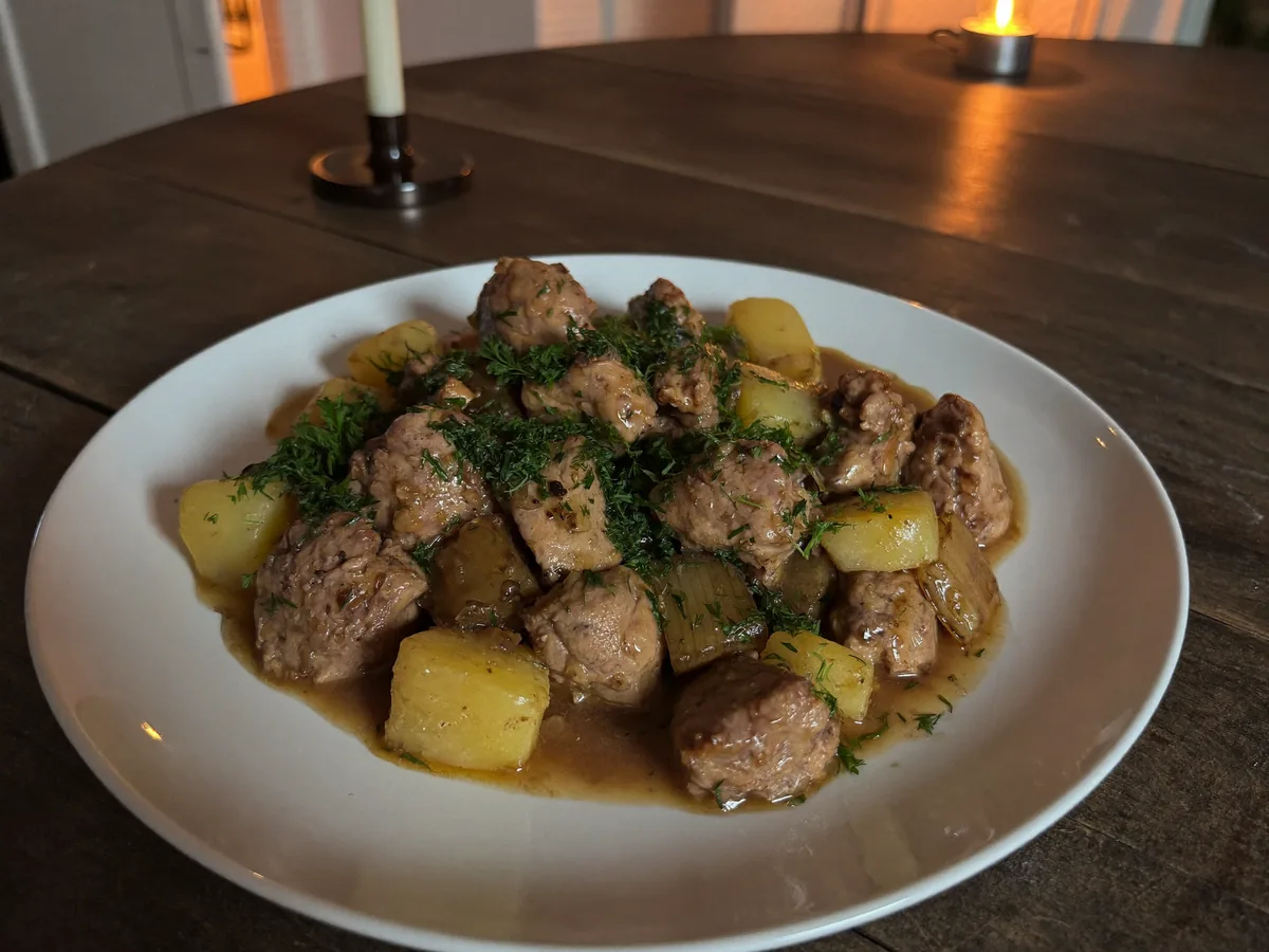 Картошка с сердечками куриными