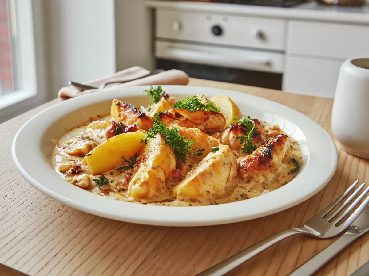 Картошка в сливках в духовке