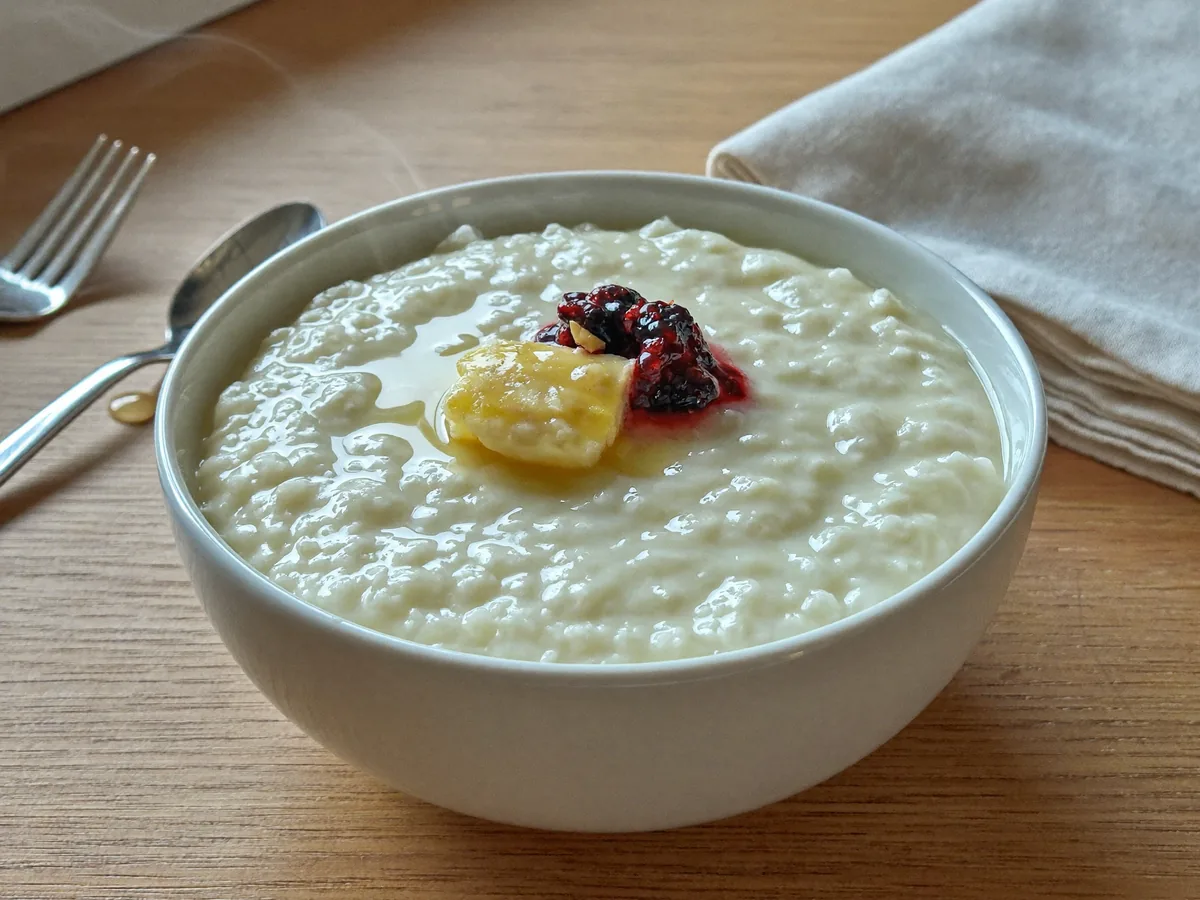 Каша из кукурузных хлопьев на молоке