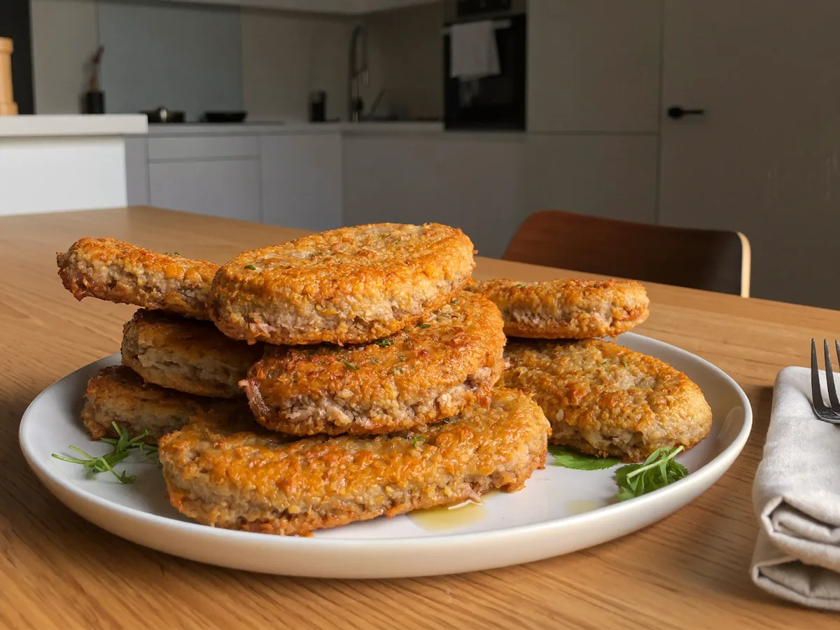 Котлеты из куриного фарша с капустой, тушенные в томате