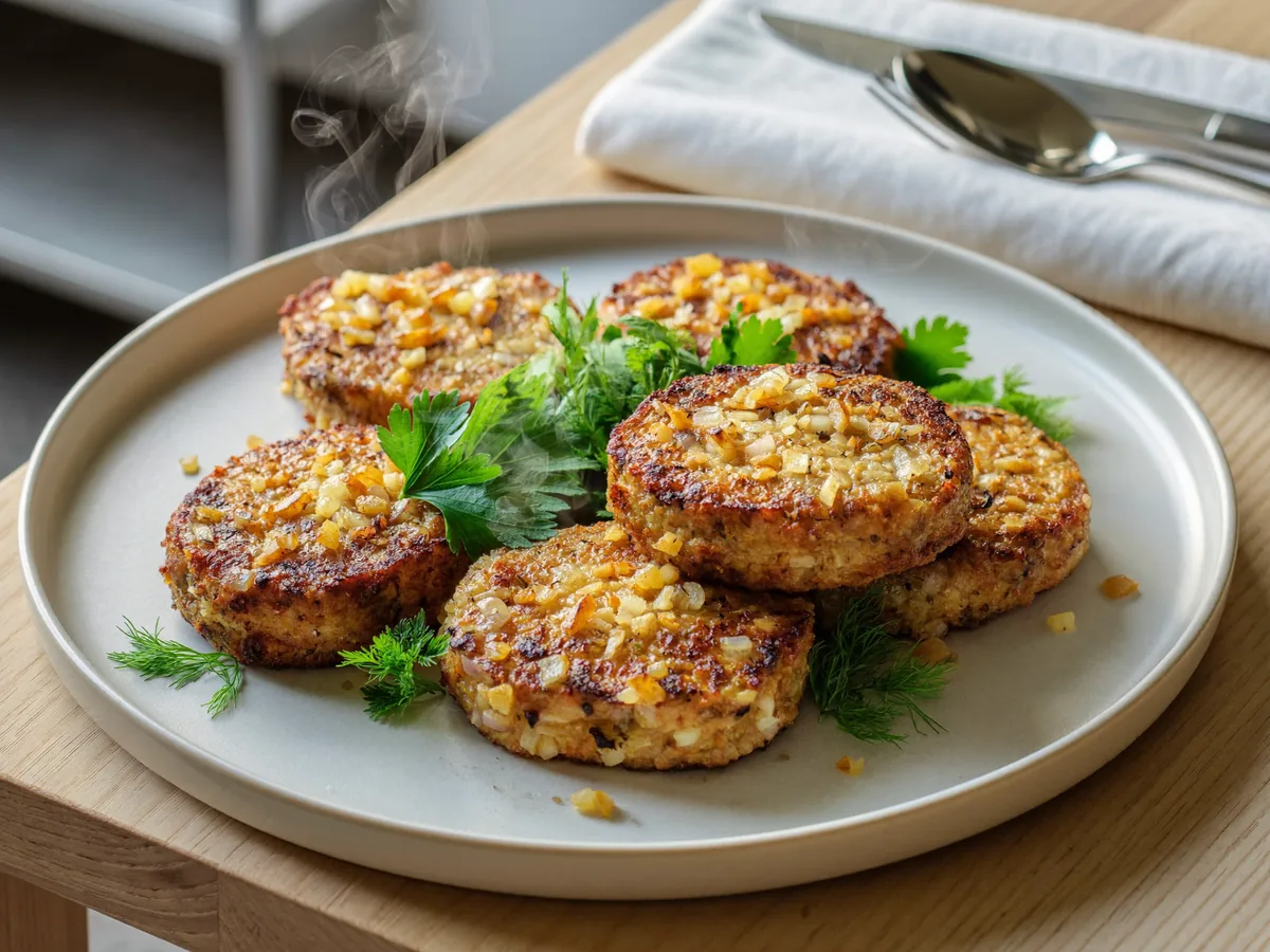 Котлеты куриные с овсяными хлопьями