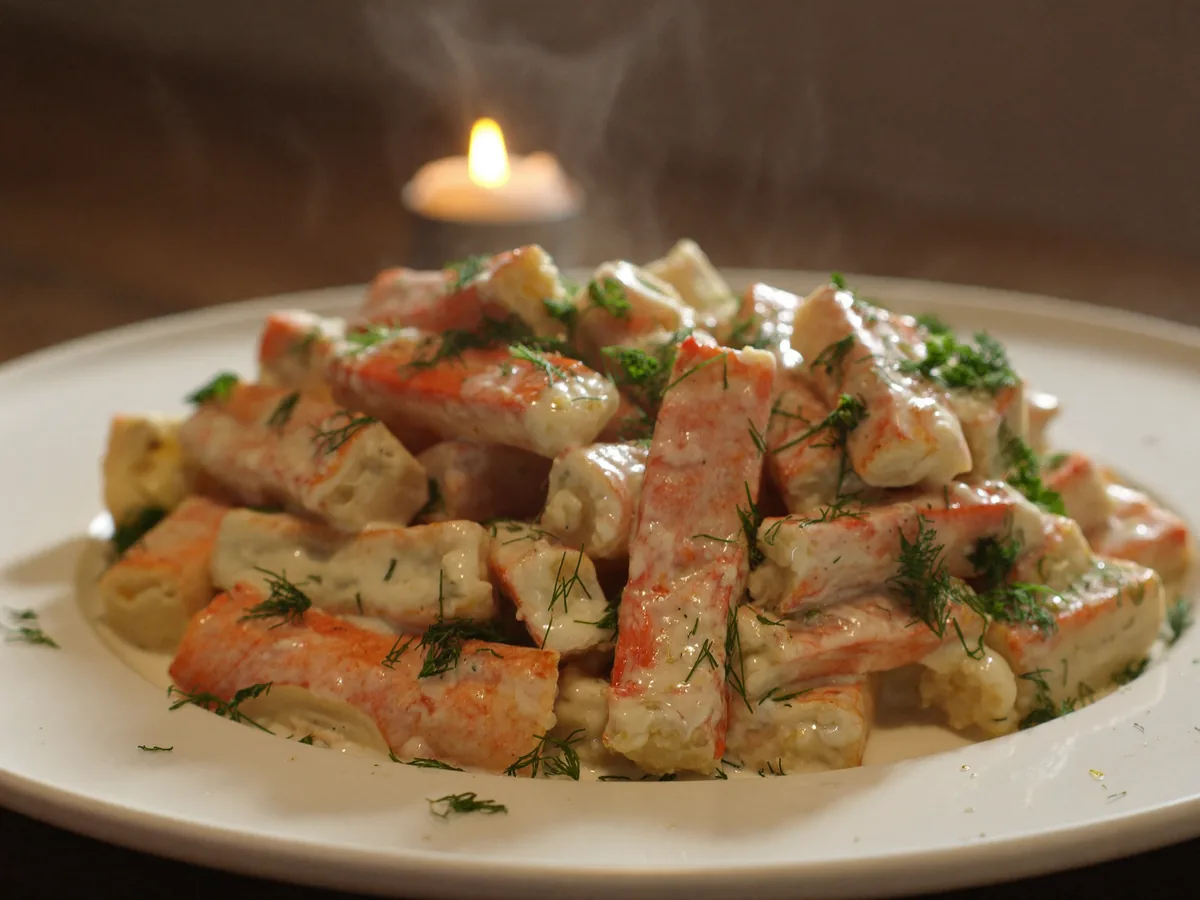 Крабовые палочки фаршированные сыром