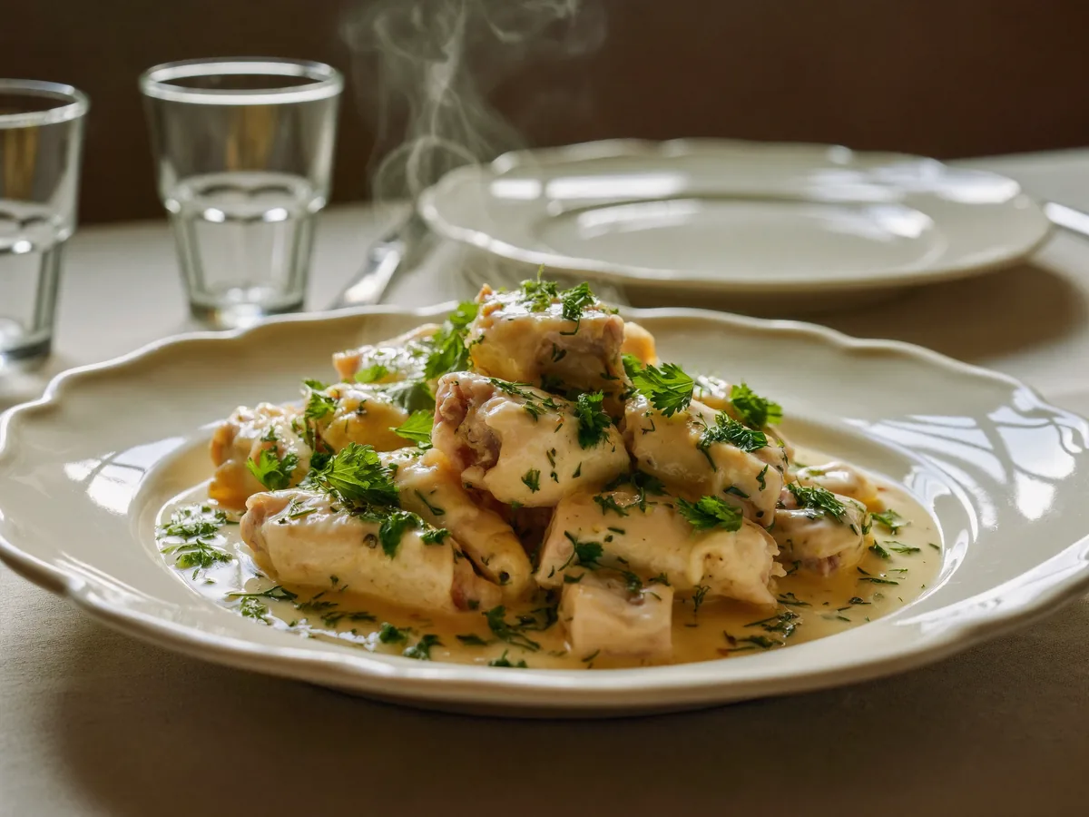 Курица под сметанным соусом