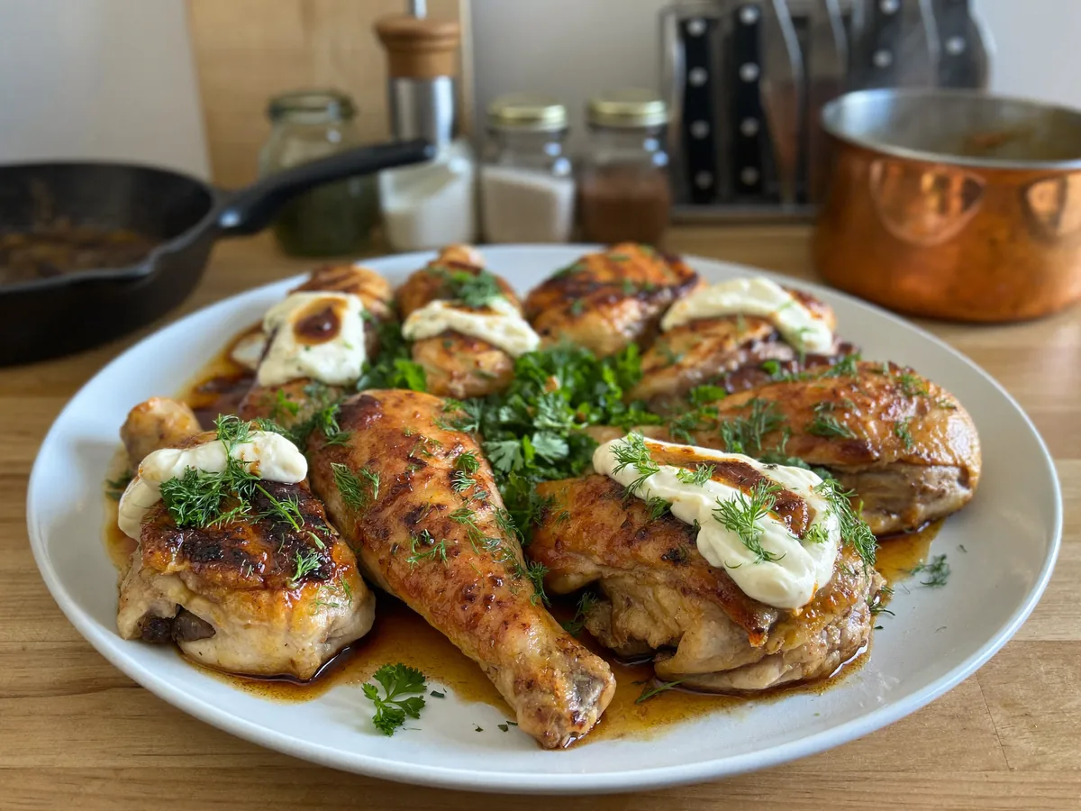 Курица с аджикой и майонезом