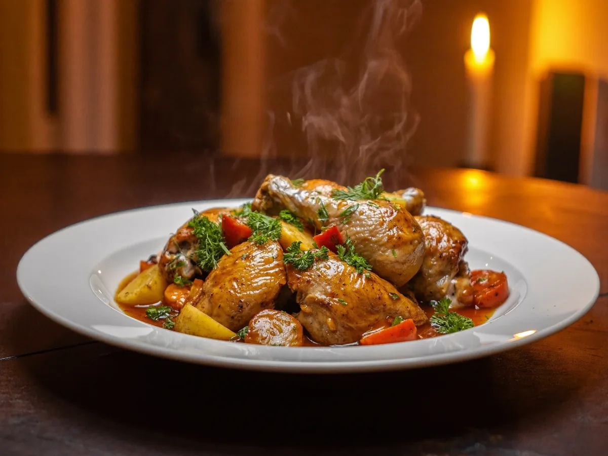 Курица с овощами на пару в мультиварке
