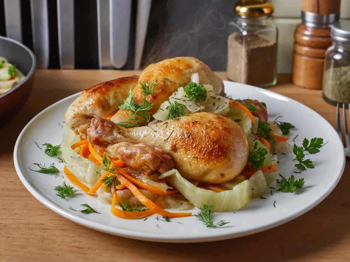 Курица с овощами "Рецепт ленивой хозяйки"