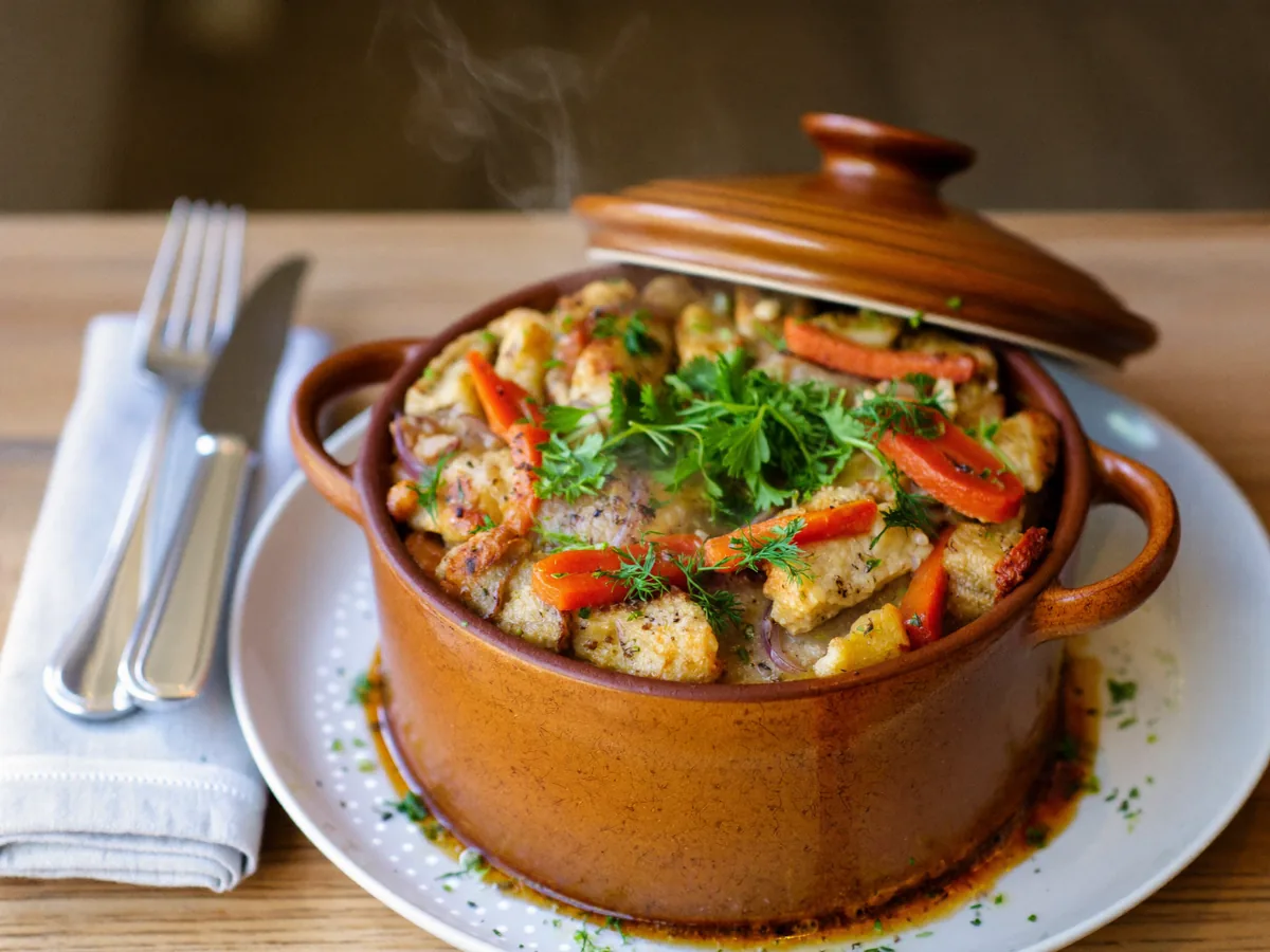 Куриная грудка в горшочке