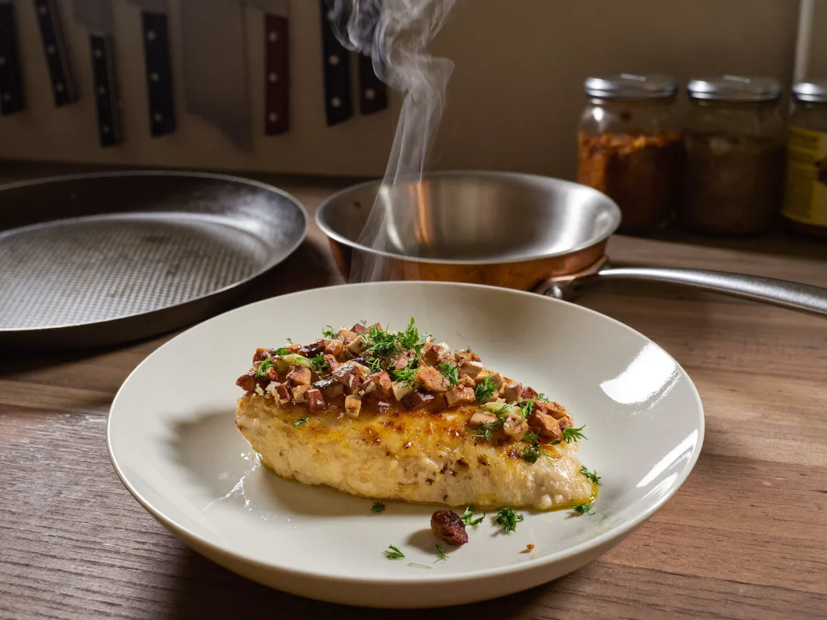 Куриная грудка запеченная с грецкими орехами