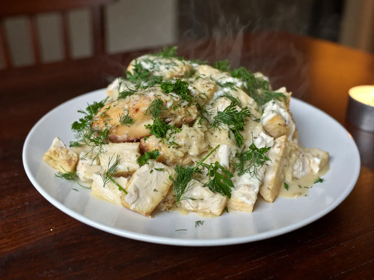Куриное суфле на пару
