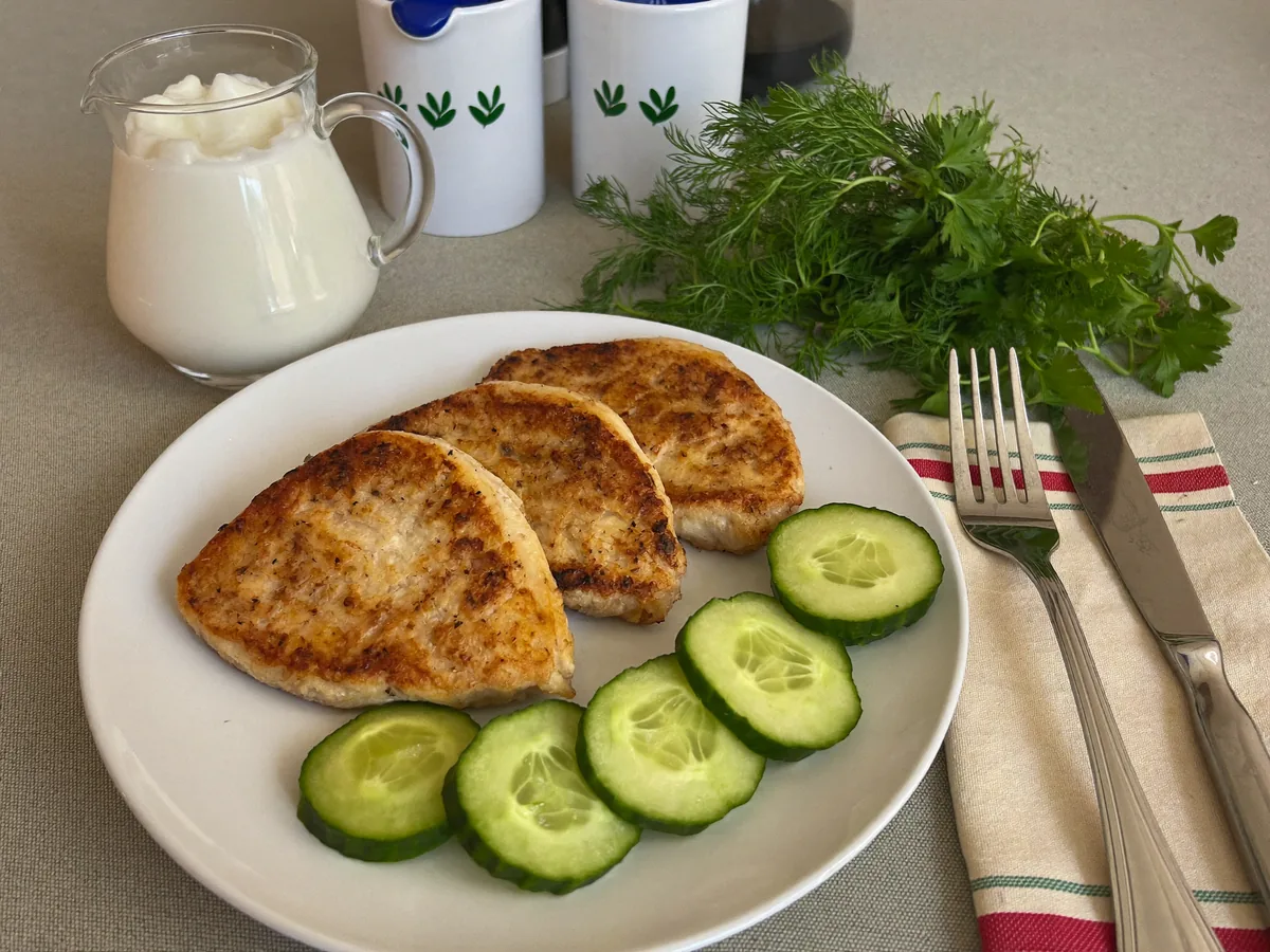 Куриные котлеты с греческим йогуртом