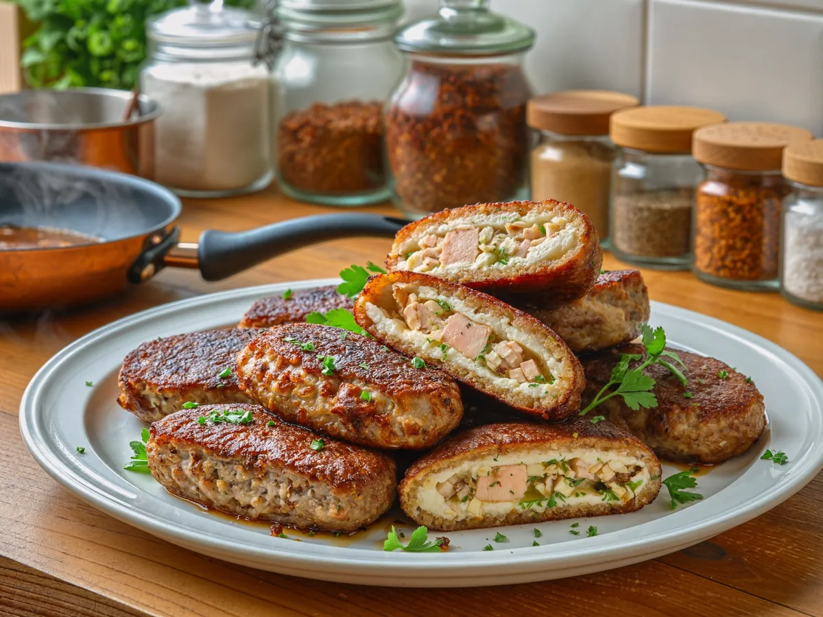 Куриные котлеты с манкой и сметаной в духовке