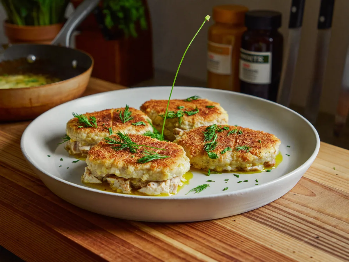 Куриные котлеты с сыром в духовке